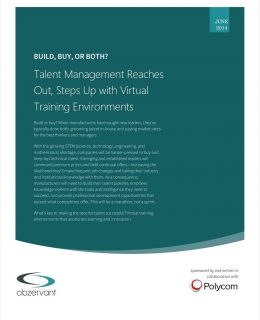 Build, Buy, or Both? Talent Management Reaches Out, Steps Up with Virtual Training Environments