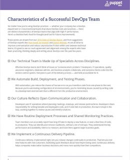 Characteristics of a Successful DevOps Team