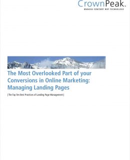The Most Overlooked Part of your Conversions in Online Marketing: Managing Landing Pages