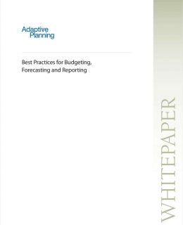 Best Practices for Budgeting, Forecasting and Reporting