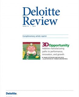Deloitte Review: The 3D Opportunity to Increase Performance, Innovation and Growth