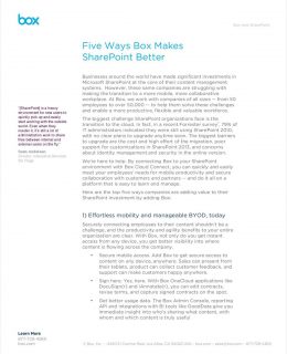 Five Ways Box Makes SharePoint Better