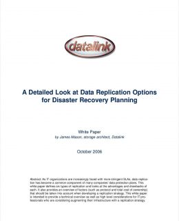A Detailed Look at Data Replication Options for Disaster Recovery Planning