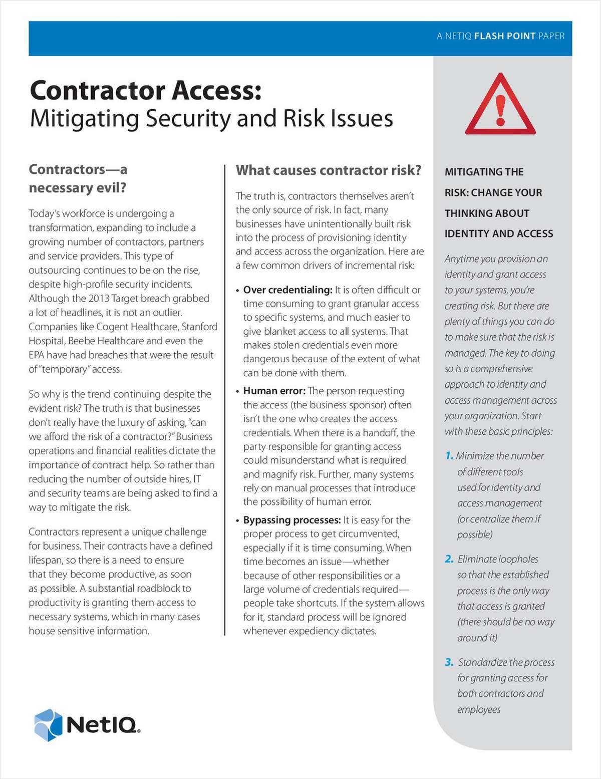 Contractor Access: Mitigating Security and Risk Issues