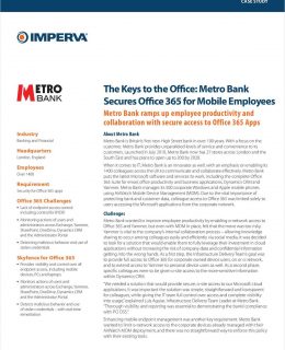 The Keys to the Office: Metro Bank Secures Office 365 for Mobile Employees