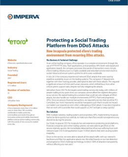 eToro Maximizes Availability of Its Online Trading Operations with Incapsula