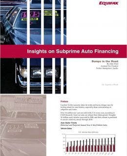 Insights on Subprime Auto Financing