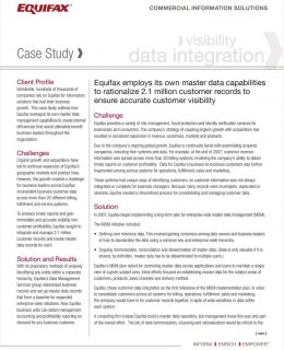 Equifax Master Data Management Case Study