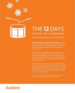 The 12 Days of Sales Tax Compliance