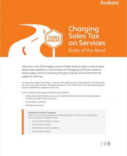 Charging Sales Tax on Services