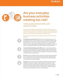 7 Business Process Tax Risks