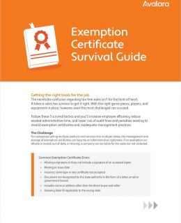 Exemption Certificate Survival Guide