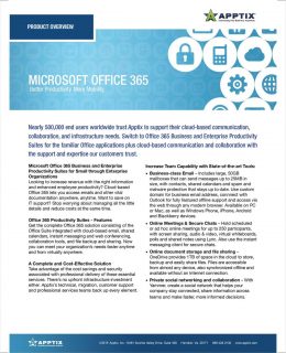 Microsoft Office 365 Business and Enterprise Productivity Suites for Small through Enterprise Organizations