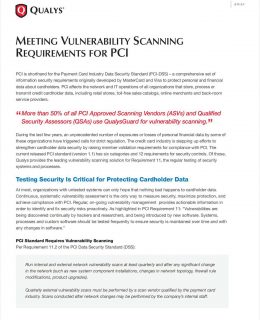 Meeting Vulnerability Scanning Requirements for PCI