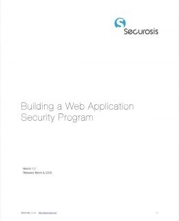Building a Web Application Security Program