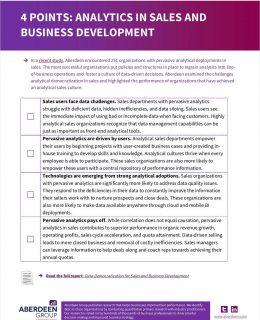 Aberdeen 4 Points: Analytics in Sales and Business Development