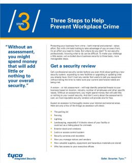 Three Steps to Prevent Workplace Crime