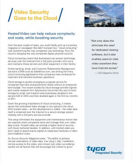 Video Security Goes To The Cloud