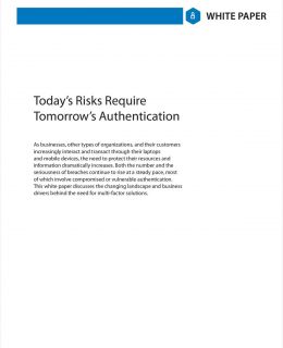 Looking Forward: Today's Risks Require Tomorrow's Authentication