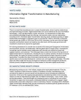 Information Digital Transformation in Manufacturing