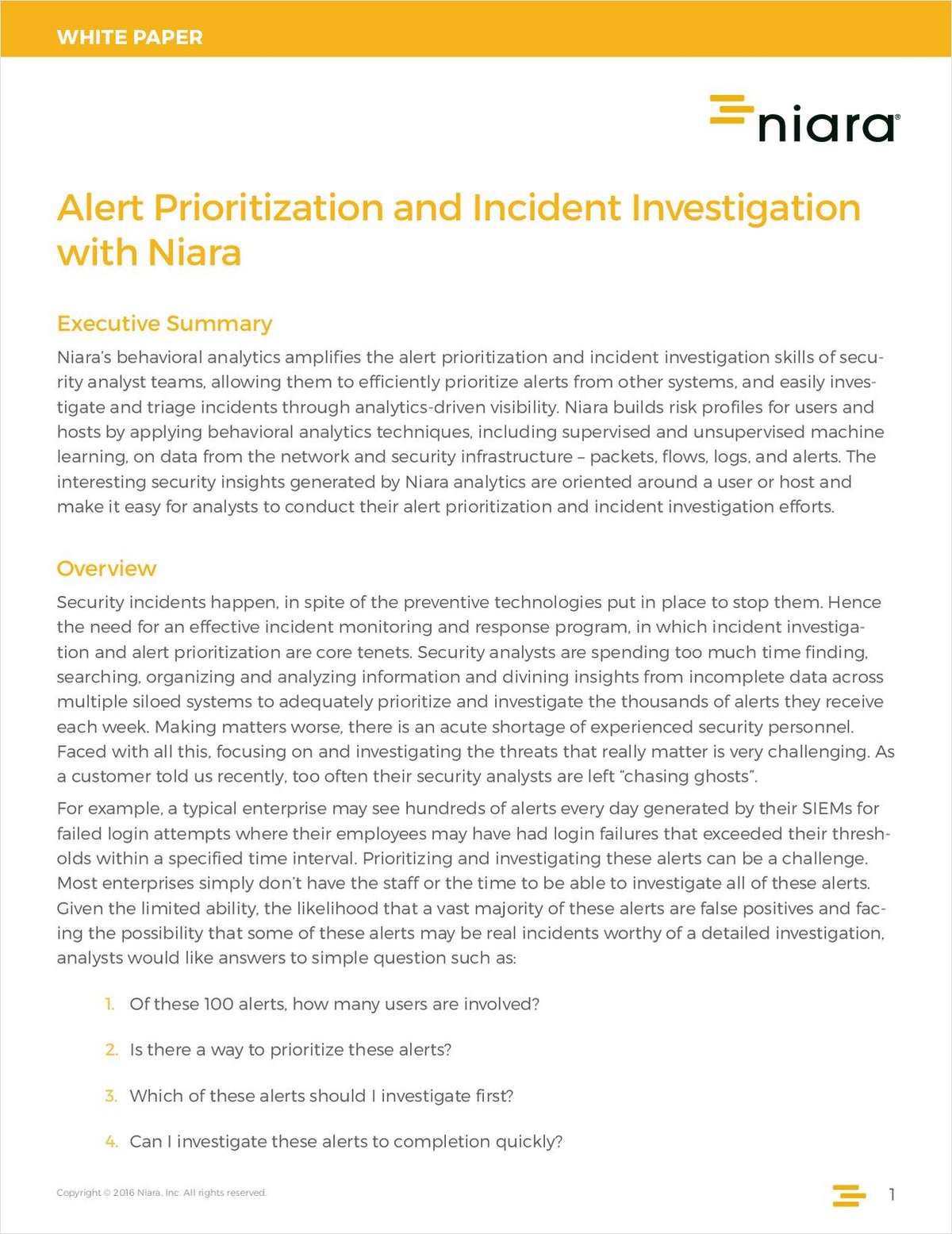 Alert Prioritization and Incident Investigation