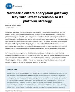 Vormetric Encryption Gateway and Platform Strategy