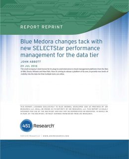 Blue Medora Changes Tack With New SELECTStar Performance Management for the Data Tier