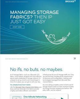 Managing Storage Fabrics?  Then IP Just Got Easy