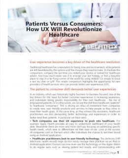Patients Versus Consumers: How UX Will Revolutionize Healthcare