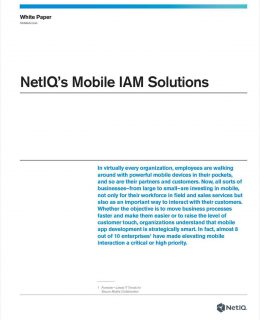 NetIQ's Mobile IAM Solutions