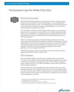 The Business Case for NVMe PCIe SSDs