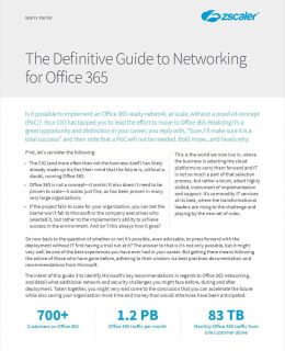 The Definitive Guide to Networking for Office 365