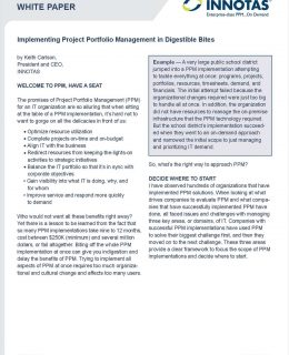 Implementing Project Portfolio Management in Digestible Bites