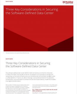 Three Key Considerations in Securing the Software-Defined Data Center