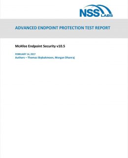 NSS Labs Advanced Endpoint Protection Test Report