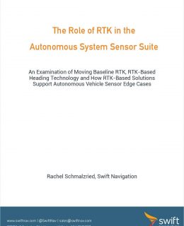 The Role of RTK in the Autonomous System Sensor Suite