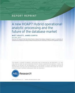 A New HOAP? Hybrid Operational Analytic Processing and the Future of the Database Market