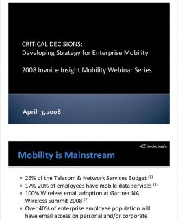Critical Decisions: Developing Strategy for Enterprise Mobility