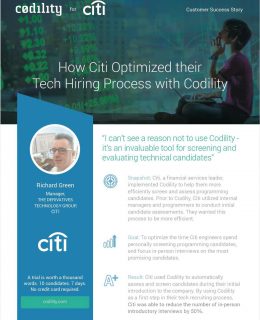 How Citi Optimized their Tech Hiring Process with Codility