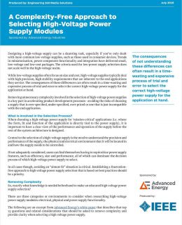 A Complexity-Free Approach to Selecting High-Voltage Power Supply Modules