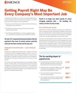 Getting Payroll Right May Be Every Company's Most Important Job
