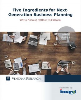 Ventana Research: Five Ingredients for Next-Generation Business Planning