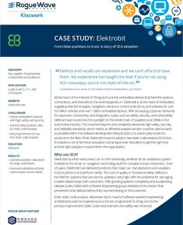 Elektrobit Case Study: A Story of Success with Static Code Analysis