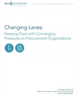 Changing Lanes: Keeping Pace with Converging Pressures on Procurement Organizations