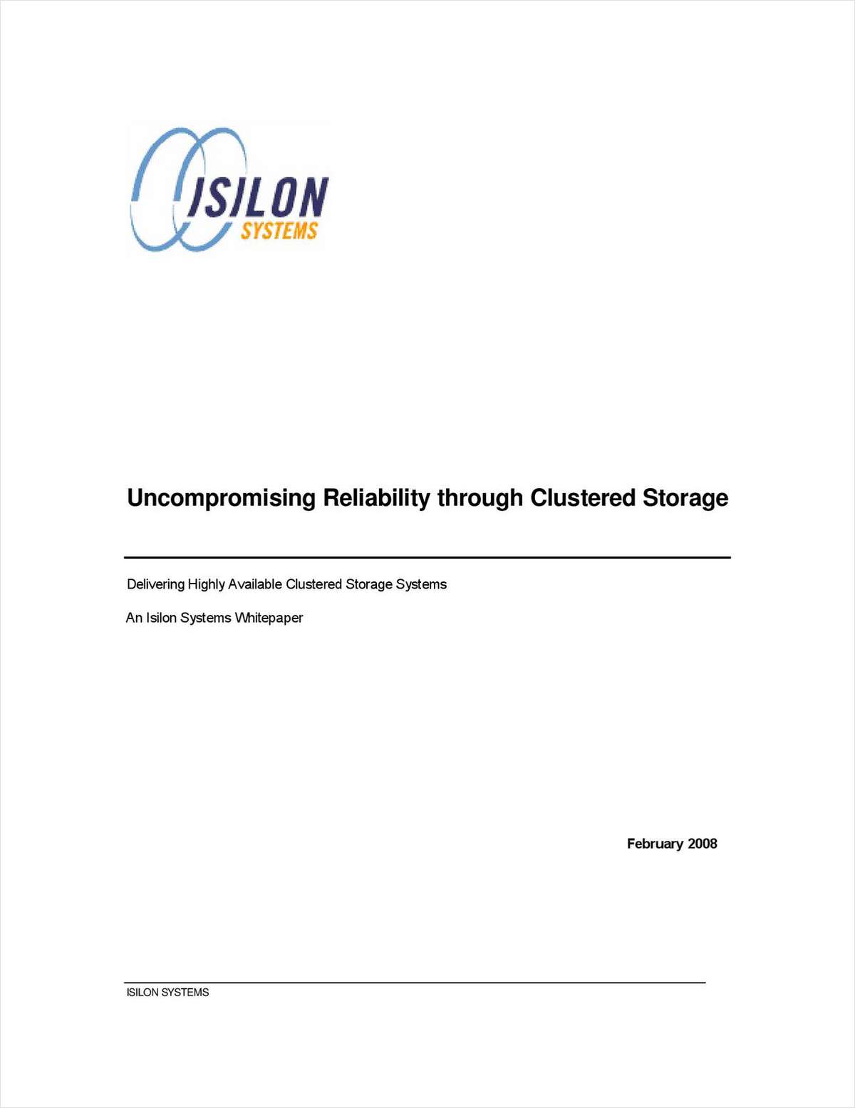 Uncompromising Reliability Through Isilon Scale-out Storage