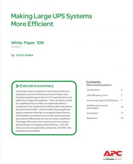 Making Large UPS Systems More Efficient
