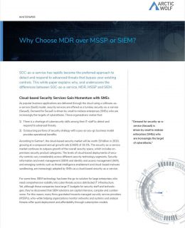 Why Choose MDR over MSSP or SIEM?