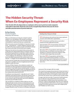 The Hidden Security Threat – When Ex-Employees Represent a Security Risk