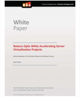 Reduce OpEx While Accelerating Server Virtualization Projects