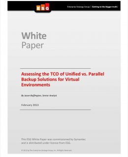 Assessing the TCO of Unified vs. Parallel Backup Solutions for Virtual Environments